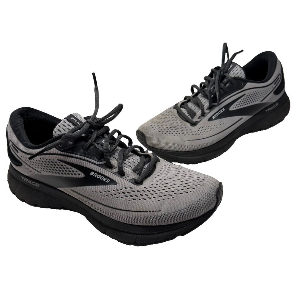 Brooks Trace 2 Men's Running Shoes Gray Black Size 10.5 D Medium Width Athletic